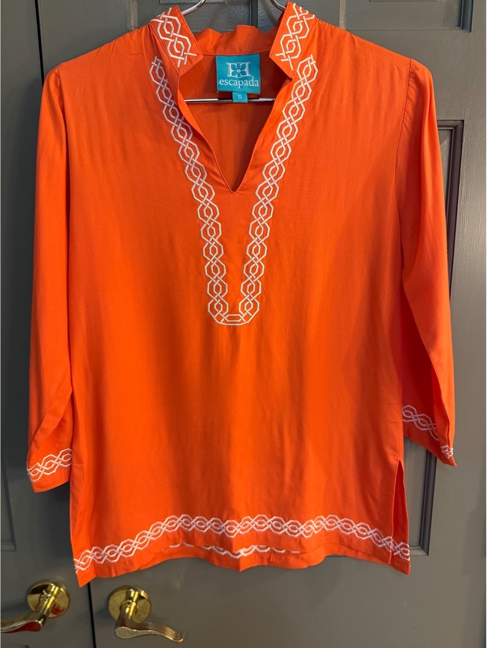 Escapada Women's Orange 3/4 Sleeve Tunic Size S